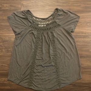 Womens army green top